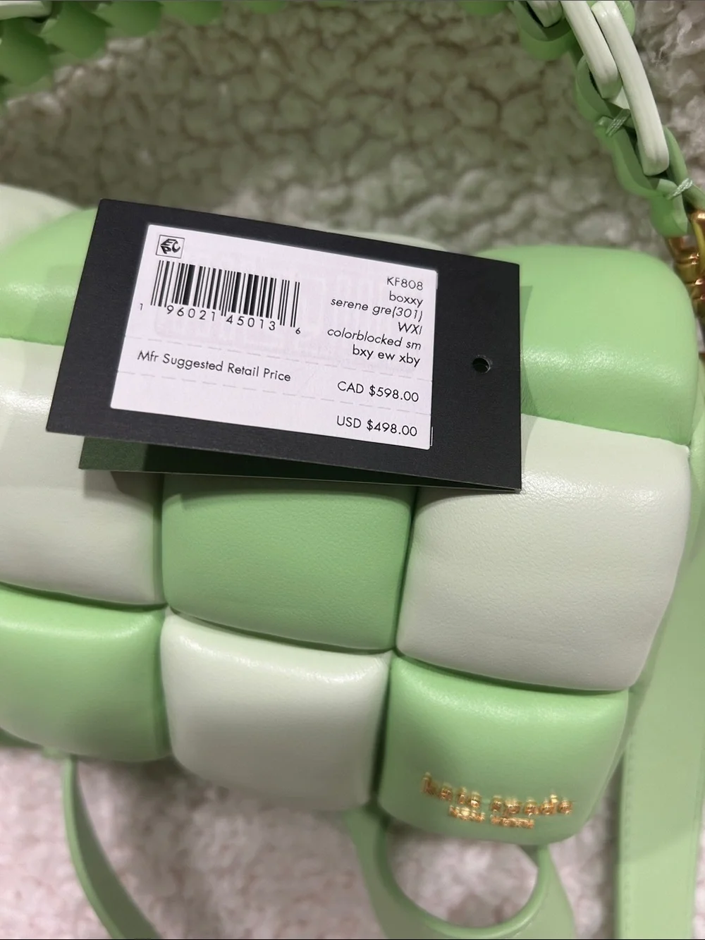 New Kate spade Boxxy Colorblocked East-West Crossbody, Serene Green Multi